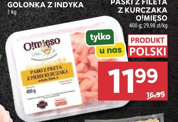 Paski z fileta z kurczaka O!Mięso promocja w Stokrotka
