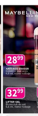 Korektor pod oczy Maybelline New York Anti-Age Eraser promocja w Drogerie Polskie