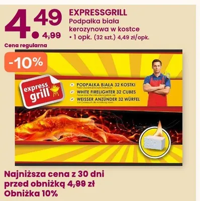 Podpałka biała kerozynowa w kostce Expressgrill promocja w Frisco