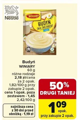 Budyń Winiary 60g różne rodzaje promocja w Carrefour