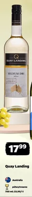 Wino Quay Landing półwytrawne promocja w Netto