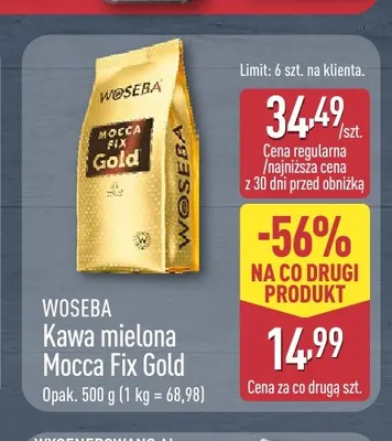 Kawa mielona Mocca Fix Gold Woseba promocja w Aldi