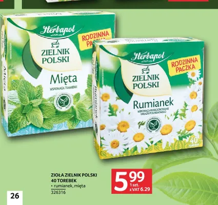 Zioła Zielnik Polski mięta Herbapol promocja w Selgros