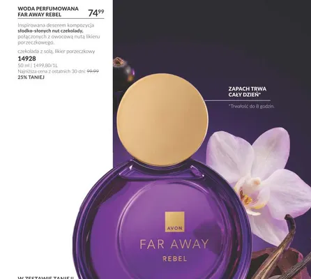 Woda perfumowana Far Away Rebel Avon promocja w AVON
