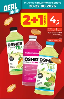 Napój witaminowy OSHEE Vitamin Green Tea Zero Cactus-Mint Flavour promocja w Dealz