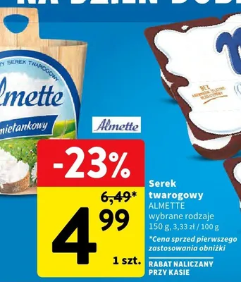 Serek twarogowy wybrane rodzaje promocja w Intermarche