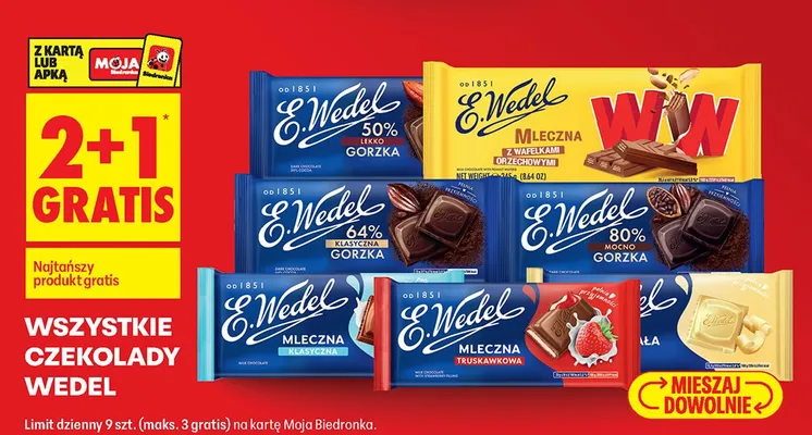 Wszystkie czekolady promocja w Biedronka