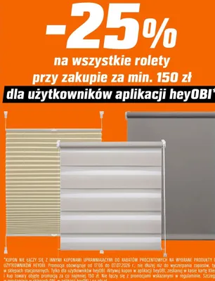 Rolety promocja w OBI