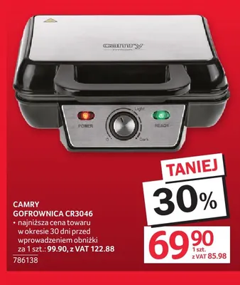 Gofrownica CR3046 Camry promocja w Selgros