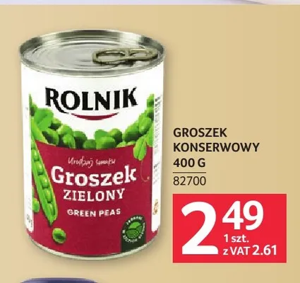 Groszek konserwowy Rolnik promocja w Selgros