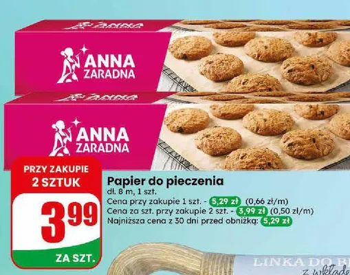 Papier do pieczenia Anna Zaradna dł. 8 m promocja w Dino