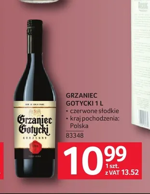 Wino czerwone Grzaniec Gotycki promocja w Selgros