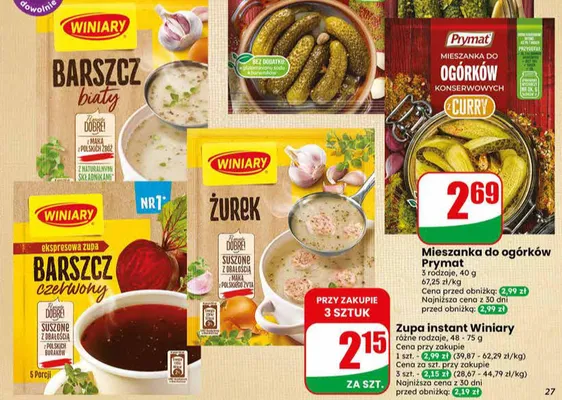 Zupa instant Winiary ekspresowa zupa Barszcz czerwony promocja w Dino