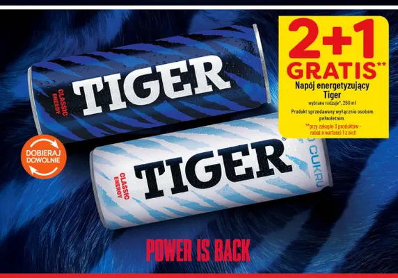 Napój energetyzujący Tiger Energy Classic Zero Cukru promocja w POLOmarket