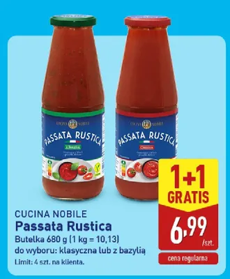 Passata Rustica 1+1 GRATIS promocja w Aldi