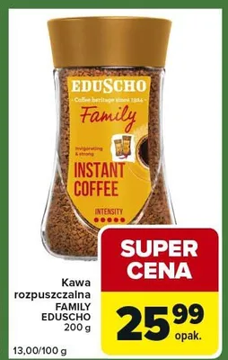 Kawa rozpuszczalna Family Eduscho promocja w Carrefour Express