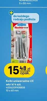Kołki uniwersalne Ux wkr kl 10x60 mm Fischer promocja w Castorama