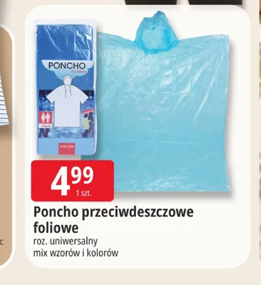 Poncho przeciwdeszczowe foliowe roz. uniwersalny promocja w Leclerc