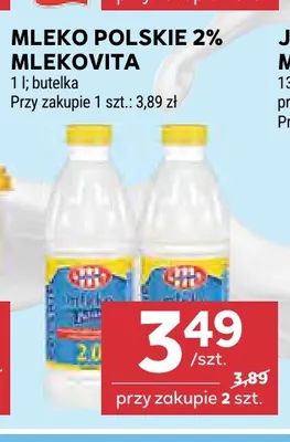 Mleko polskie Mlekovita 2% promocja w Stokrotka