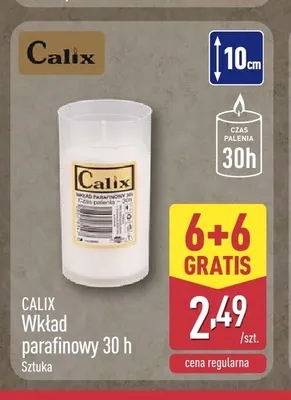 Wkład parafinowy 30 h Calix promocja w Aldi