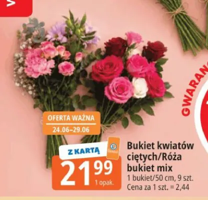 Róża bukiet mix promocja w Leclerc