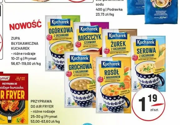 Zupa błyskawiczna Kucharek Rosół z makaronem promocja w Sedal