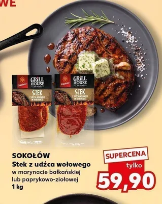 Stek z udźca wołowego w marynacie bałkańskiej Sokołów promocja w Kaufland
