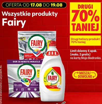 Produkty Fairy promocja w Biedronka