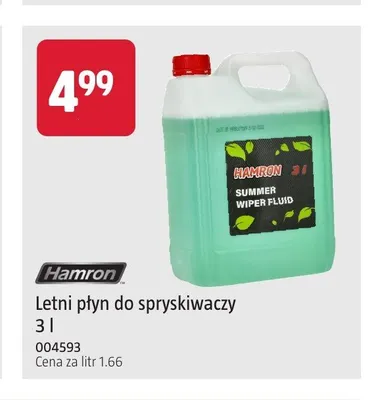 Letni płyn do spryskiwaczy Hamron promocja w Jula