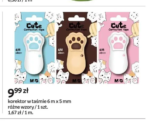 Korektor w taśmie M&G Cute 6m x 5mm promocja w Empik