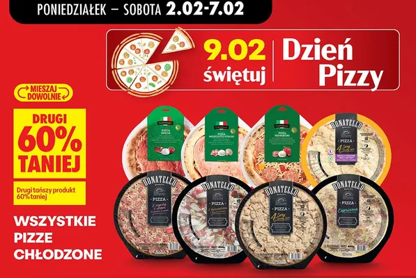 Wszystkie pizze chłodzone DRUGA -60% promocja w Biedronka