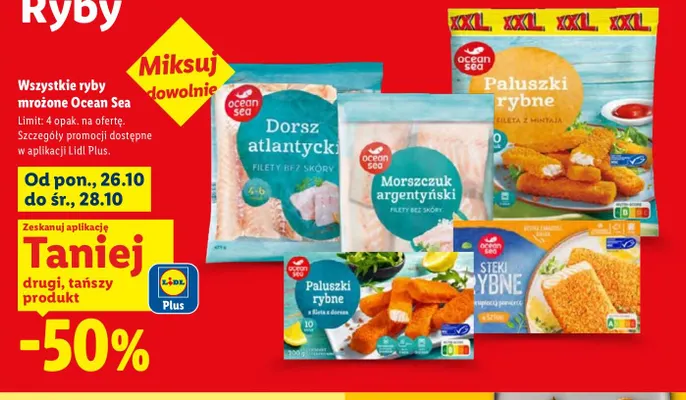Paluszki rybne z fileta z dorsza Ocean Sea promocja w Lidl