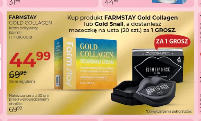 Krem odżywczy Farmstay Gold Collagen promocja w Drogerie Jawa