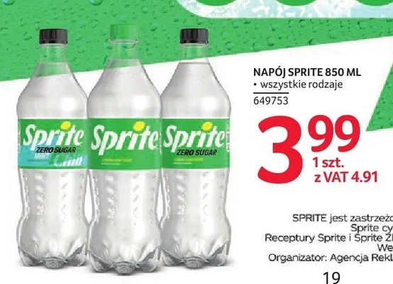Napój Sprite Zero Sugar promocja w Selgros