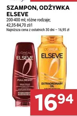 Szampon, odżywka Elseve promocja w Stokrotka