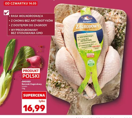 Kurczak Zagrodowy tuszka Drosed promocja w Kaufland