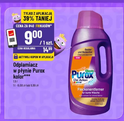 Odplamiacz w płynie Purox Oxi Action kolor promocja w POLOmarket