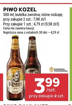 Piwo Kozel promocja w Stokrotka