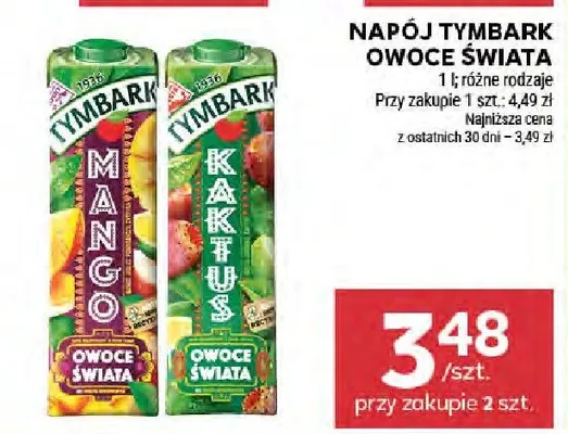 Napój Tymbark Owoce Świata Mango / Kaktus promocja w Stokrotka