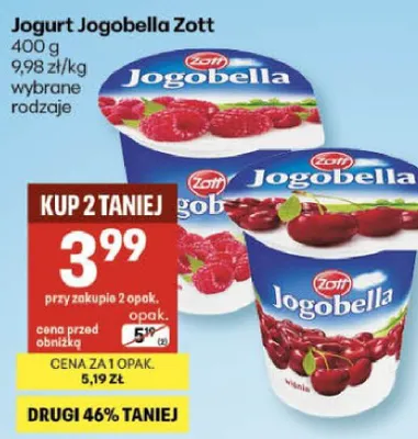 Jogurt Jogobella Zott promocja w Delikatesy Centrum