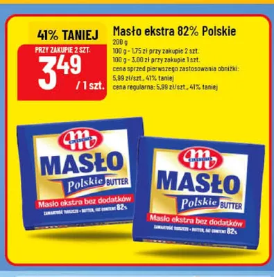 Masło ekstra 82% Polskie promocja w POLOmarket