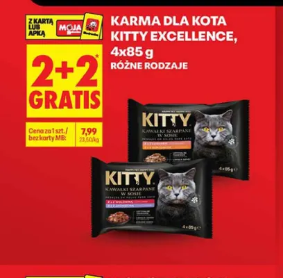 Karma dla kota Kitty Excellence 4-pak promocja w Biedronka