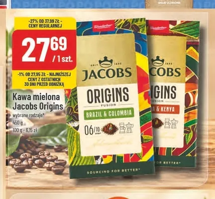 Kawa mielona Jacobs Origins Brazil & Colombia promocja w POLOmarket