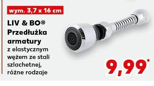 Przedłużka armatury z elastycznym wężem ze stali szlachetnej, różne rodzaje promocja w Kaufland
