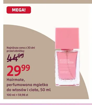 Perfumowana mgiełka do włosów i ciała Hairmate promocja w Rossmann