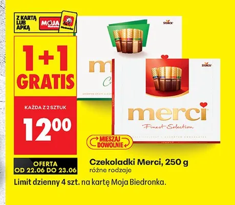Czekoladki Merci promocja w Biedronka