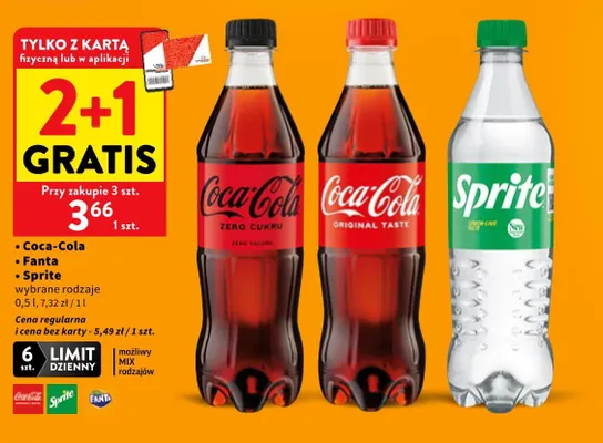 Napój Coca-Cola Zero Cukru promocja w Intermarche