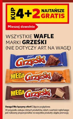 Wafel Mega Grześki kakaowe promocja w Kaufland