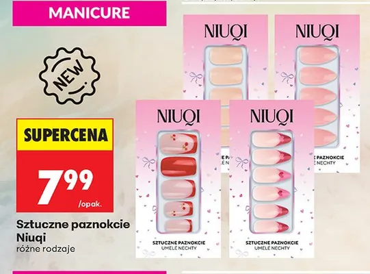 Sztuczne paznokcie Niuqi promocja w Biedronka