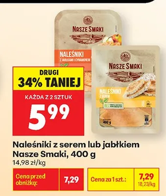 Naleśniki z serem lub jabłkiem promocja w Biedronka